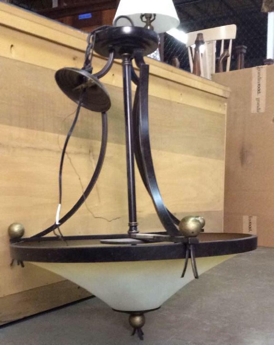 Metal & Glass Hanging Ceiling Lamp (1 of 8)