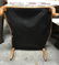 Vintage Upholstered Ottoman W Wooden Legs - 5
