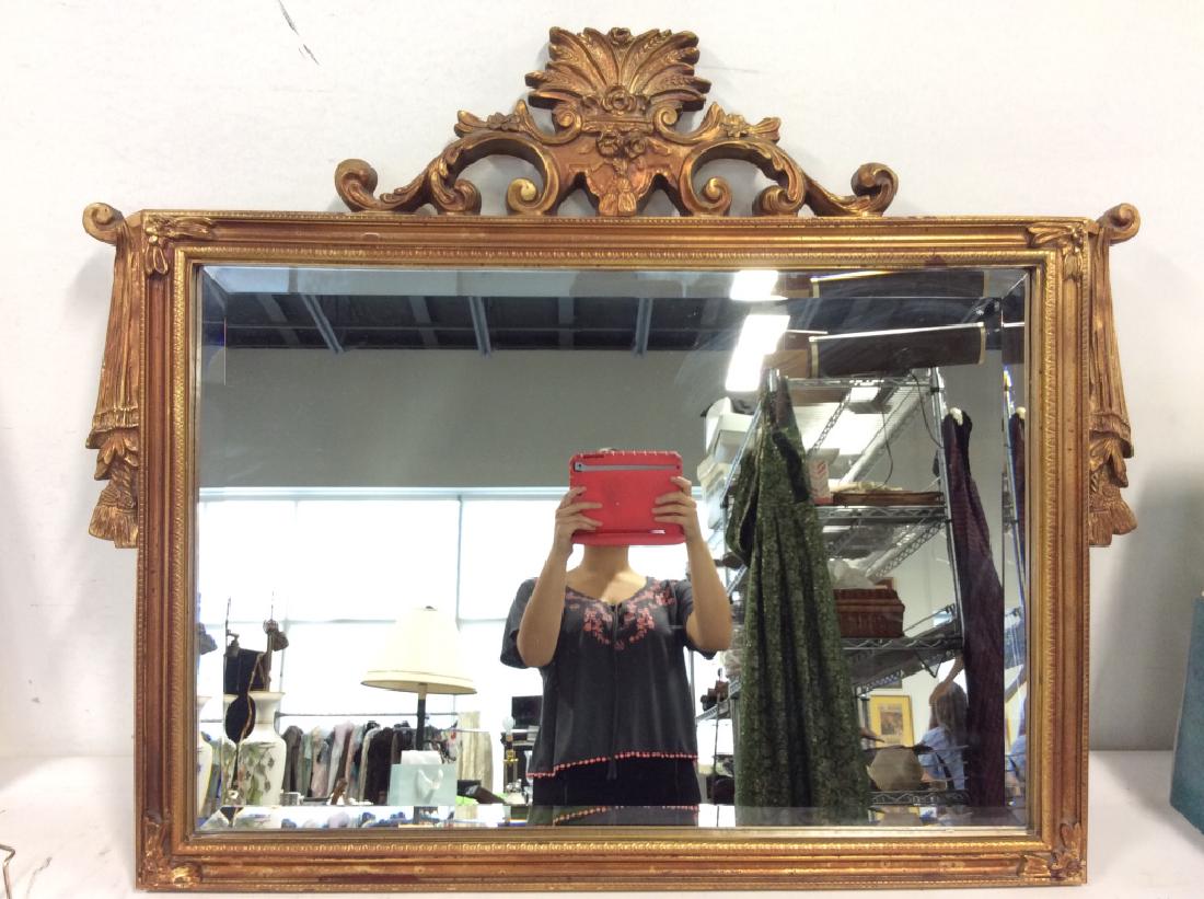 Faux Wood Gilt Style Mirror (1 of 7)