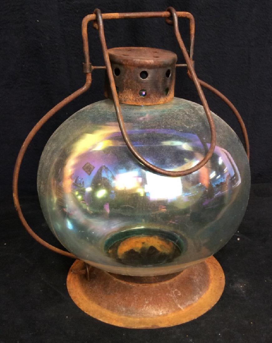Vintage Inspired Glass and Metal Lantern (1 of 6)