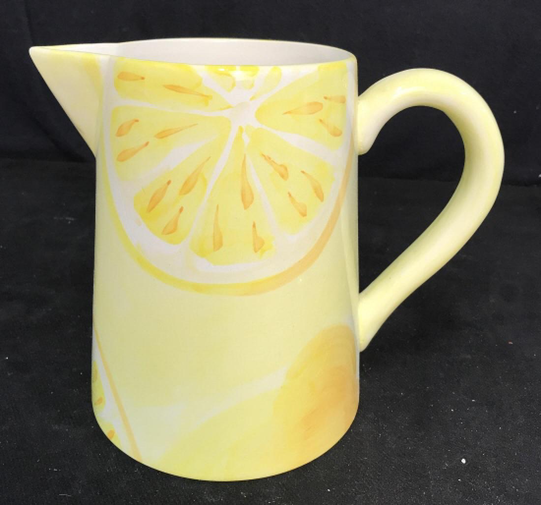 Lemons on Yellow Glazed Ceramic Pitcher (1 of 9)
