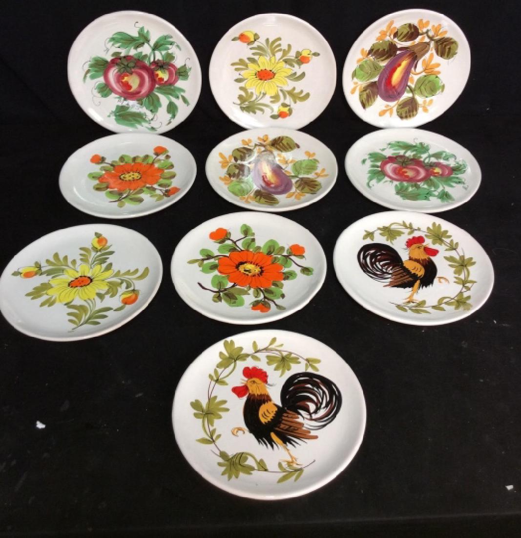 Set 10 Italian Hand Painted Plates (1 of 10)