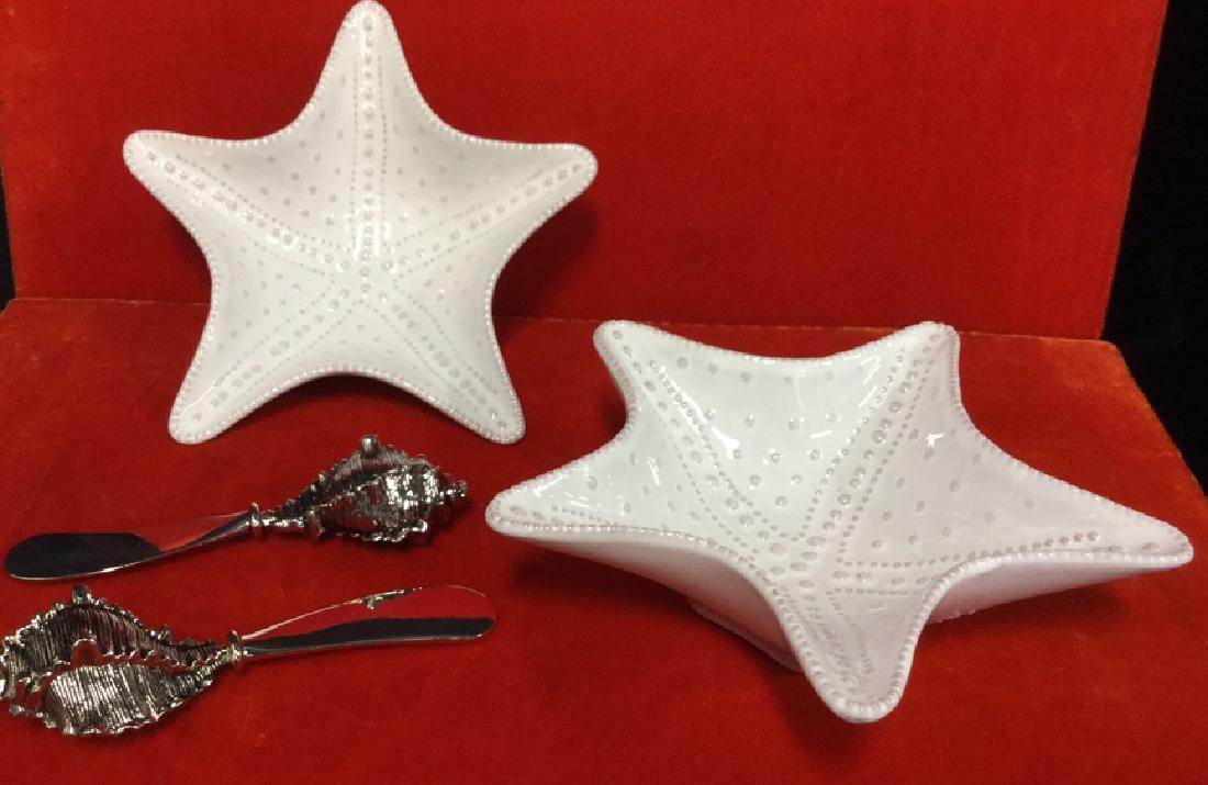 Lot 4 Starfish And Seashell Entertaining Set (1 of 9)