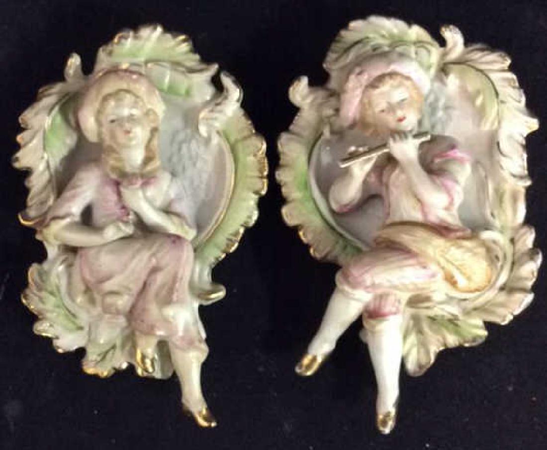 Pair Antique Porcelain Figural Plaques (1 of 11)