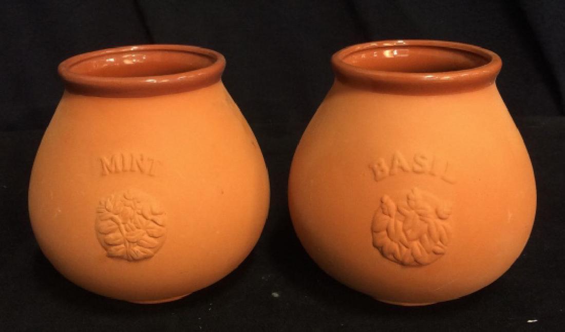 Clay Mint and Basil Terra Cotta Pots (1 of 5)