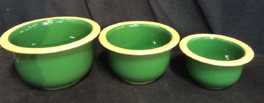 Group of Green Toned Pots Made In Italy (1 of 4)