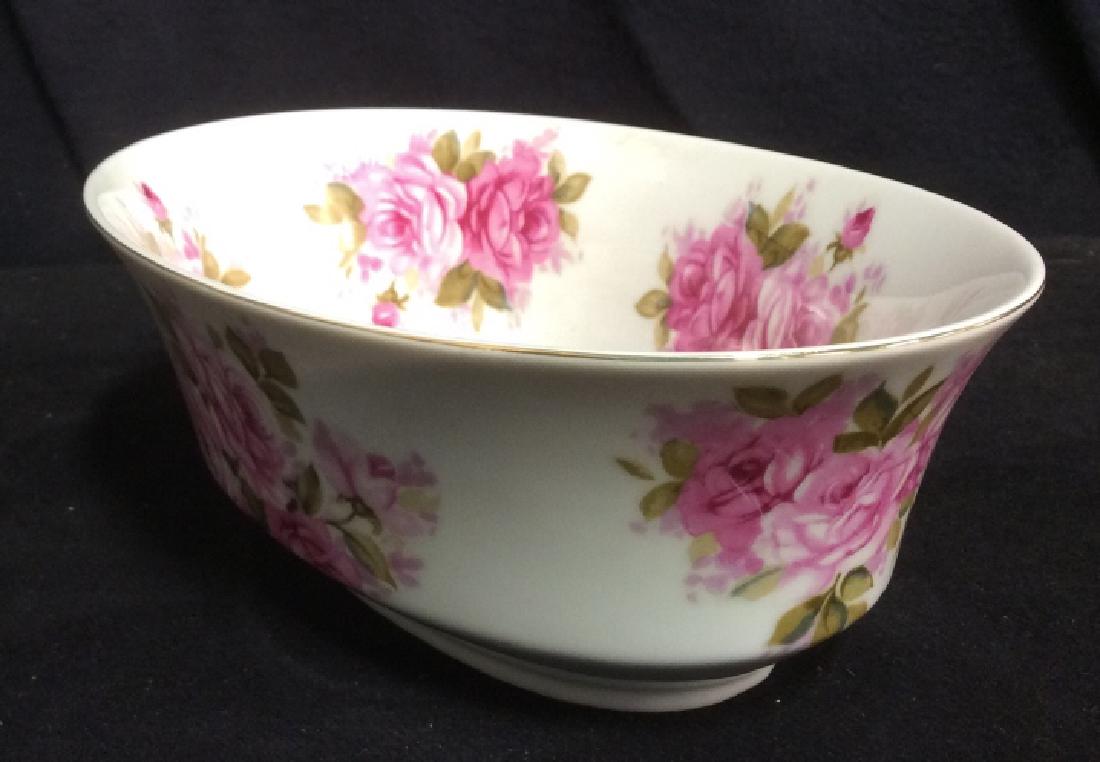 Ceramic Porcelain Floral Footed Bowl (1 of 8)