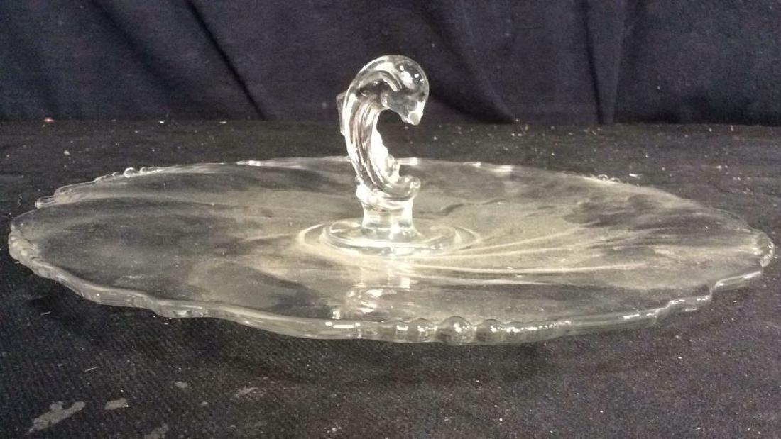 Crystal Cookie Platter w Dolphin Center Finial (1 of 6)