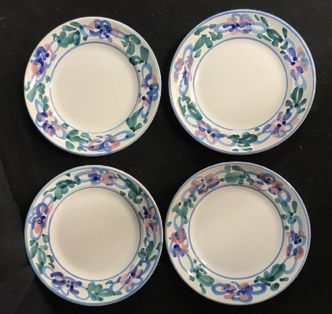 Set Of 4 Hand Painted Italian Ceramic Plates (1 of 5)