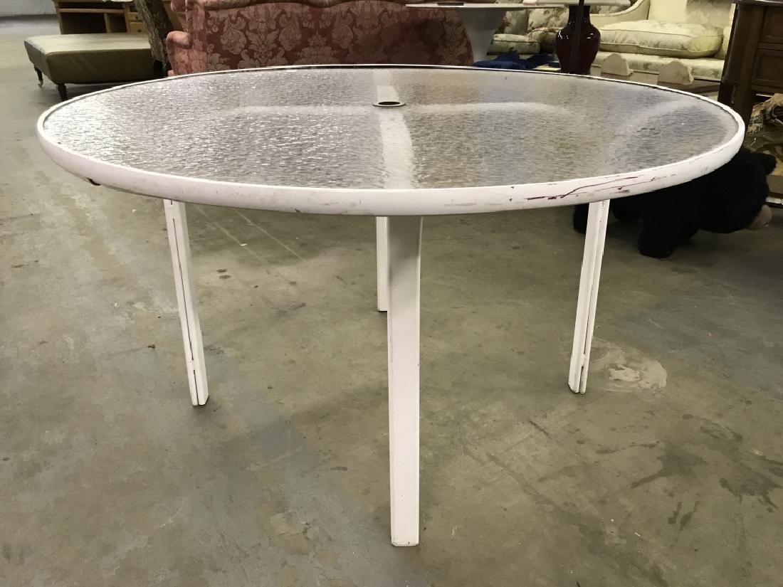 Outdoor Tempered Glass Metal Table (1 of 5)