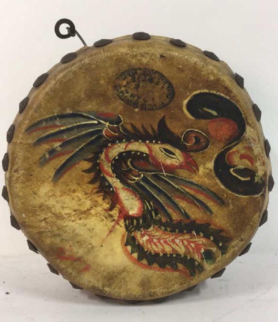 Vintage Painted  Hand Made Drum Instrument (1 of 10)
