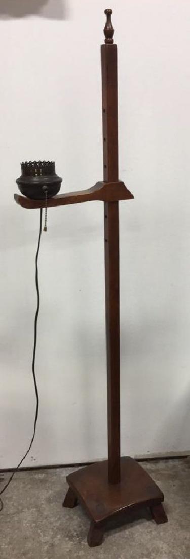 Vintage Wooden Adjustable Floor Lamp (1 of 9)