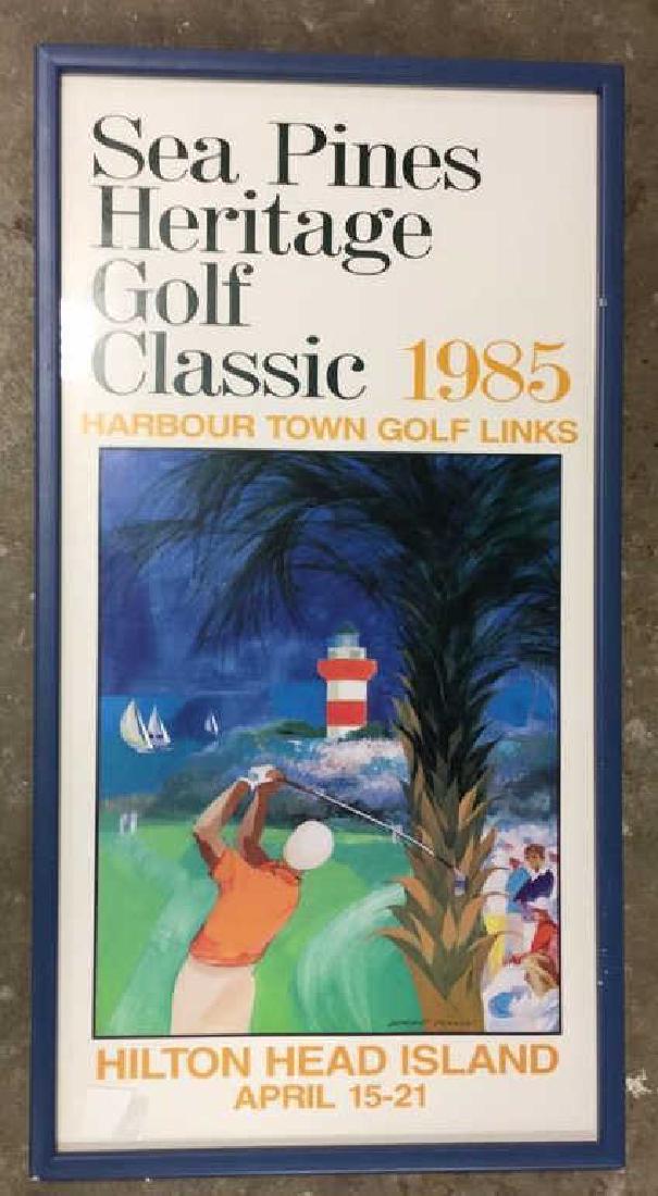 Framed Vintage 1985 Golf Classic Event Poster (1 of 9)