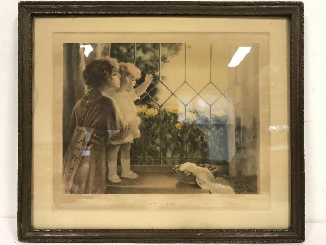 DADDYS COMING Framed Vintage Print (1 of 6)