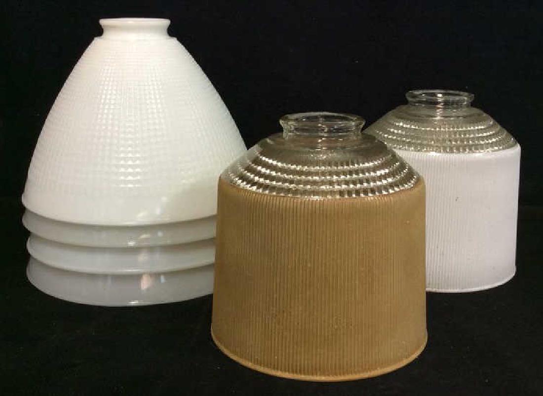 Lot 6 Assorted VIntage Glass Light Shades (1 of 8)