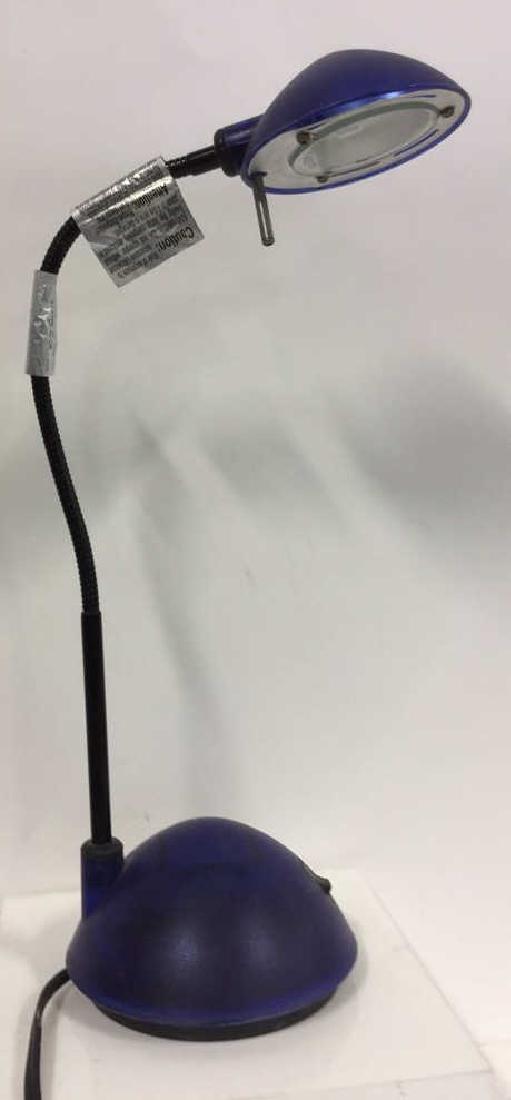 Blue Toned Goose Neck Desk Lamp (1 of 6)