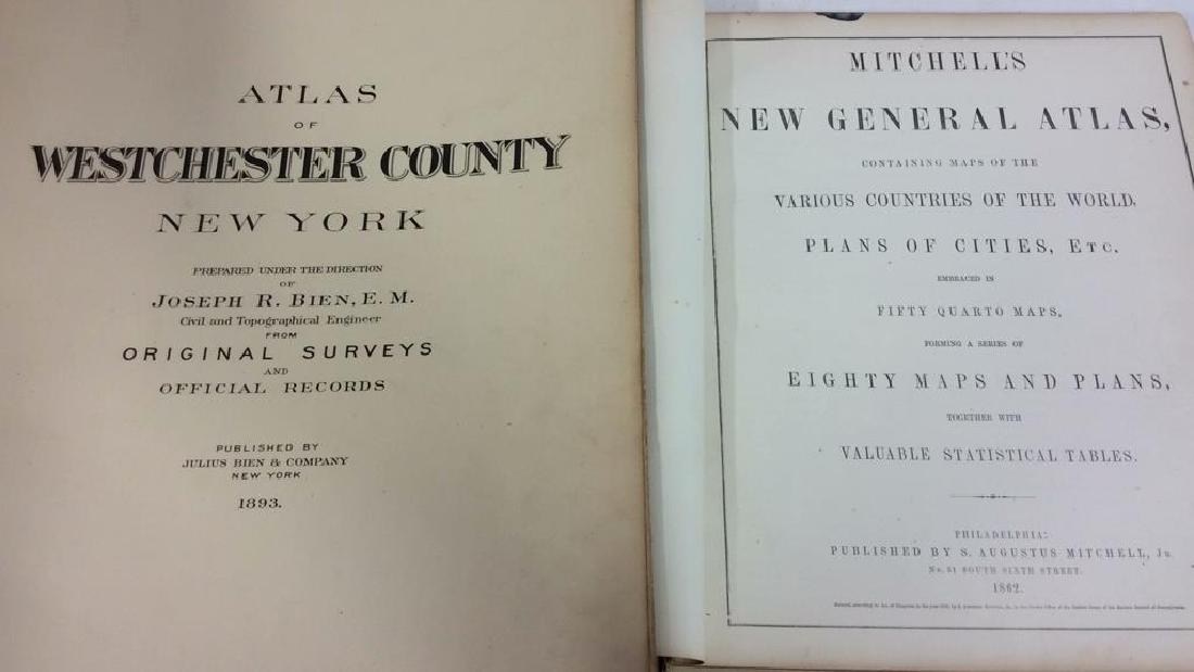 Pair Antique 19th Century Atlases, Bound Maps (1 of 12)