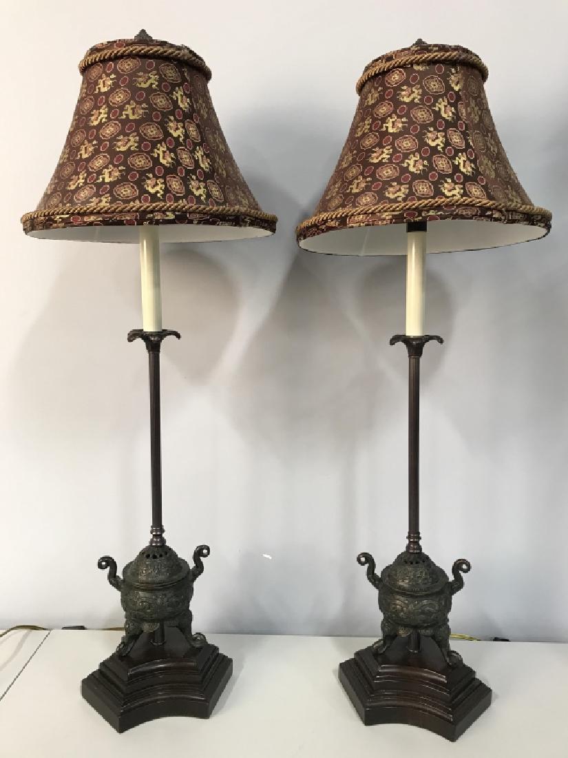 Pair Of Frederic Cooper Bronze Toned Censer Lamps (1 of 10)