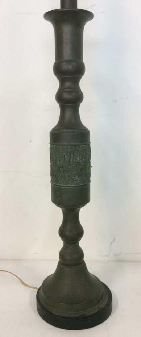 Green Toned Patina Style Metal Lamp (1 of 8)