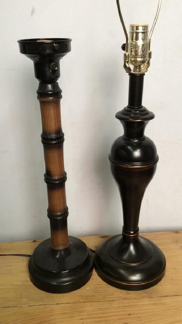 Lot 2 Black toned Transitional Style Table Lamps (1 of 7)