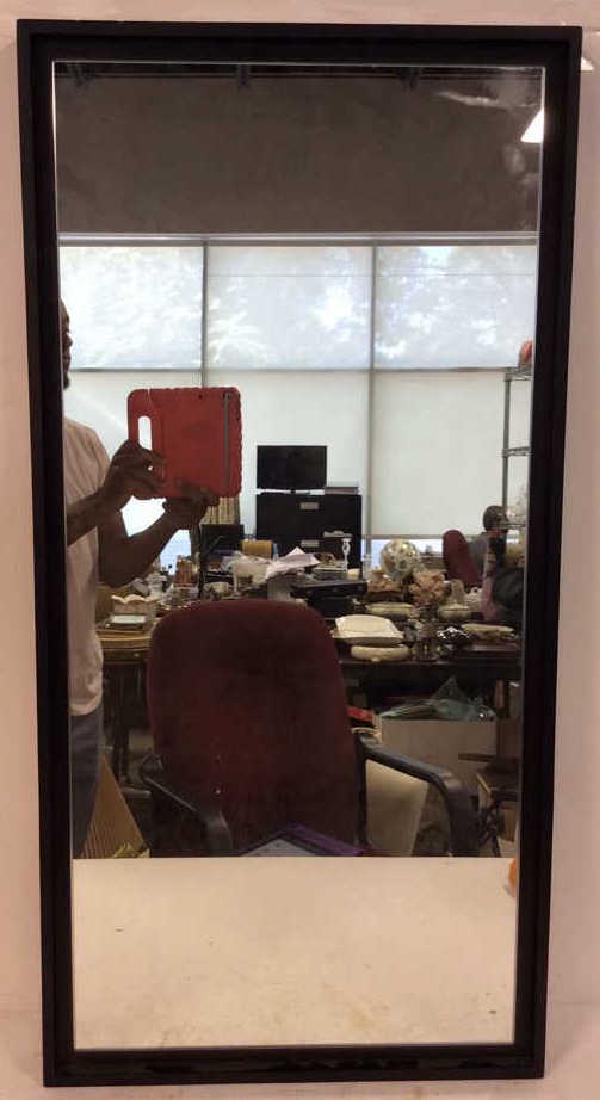 Dark Brown Toned Wooden Framed Wall Mirror (1 of 8)