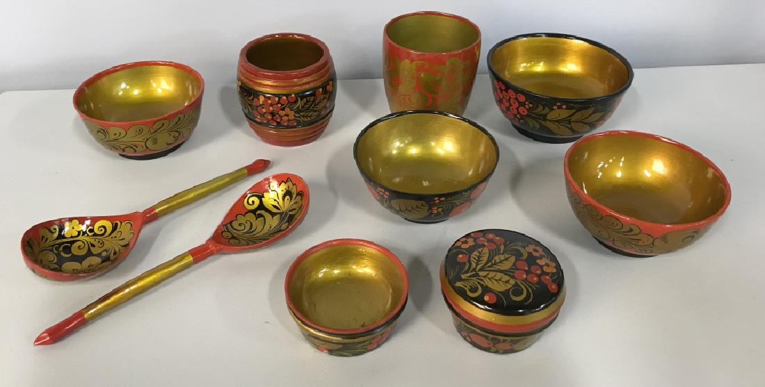 Lot 10 Hand Painted Russian Lacquerware Collection (1 of 6)