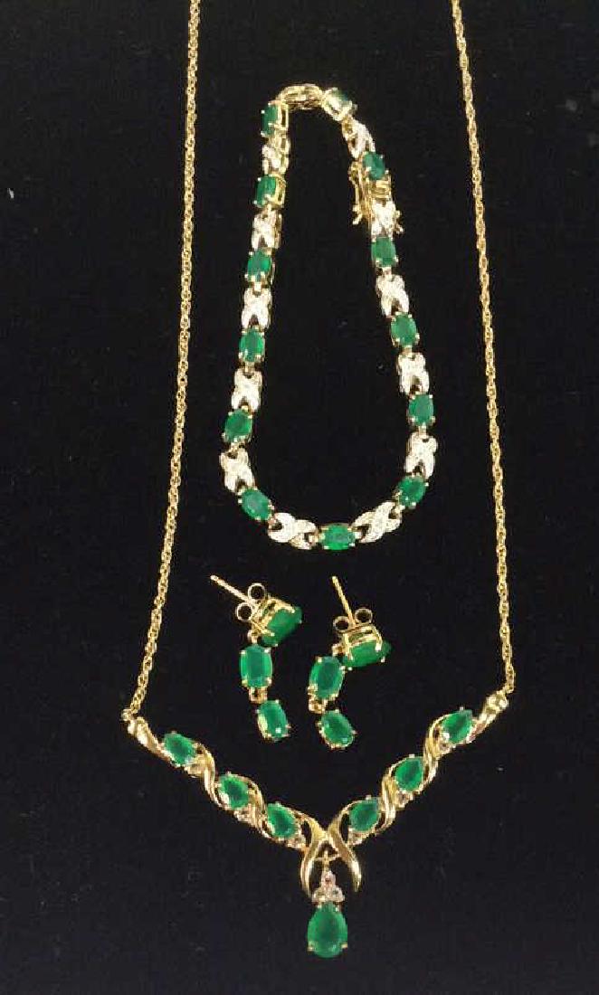 Set 3 18 K Gold Plate Women’s Jewelry Set (1 of 8)