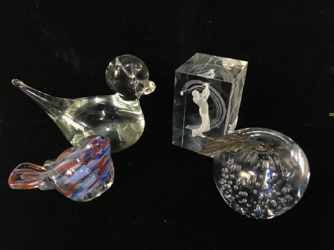 Lot 4 Poss MURANO Glass Crystal Paperweights (1 of 10)