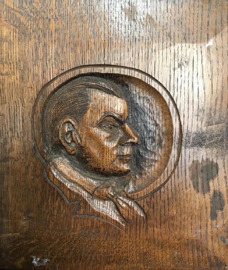 Carved Wood Portrait Plaque (1 of 6)
