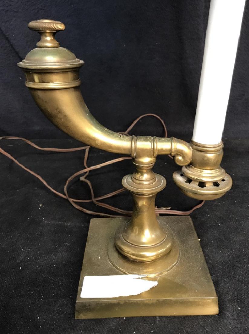 Vintage Brass Horn Form Lamp
