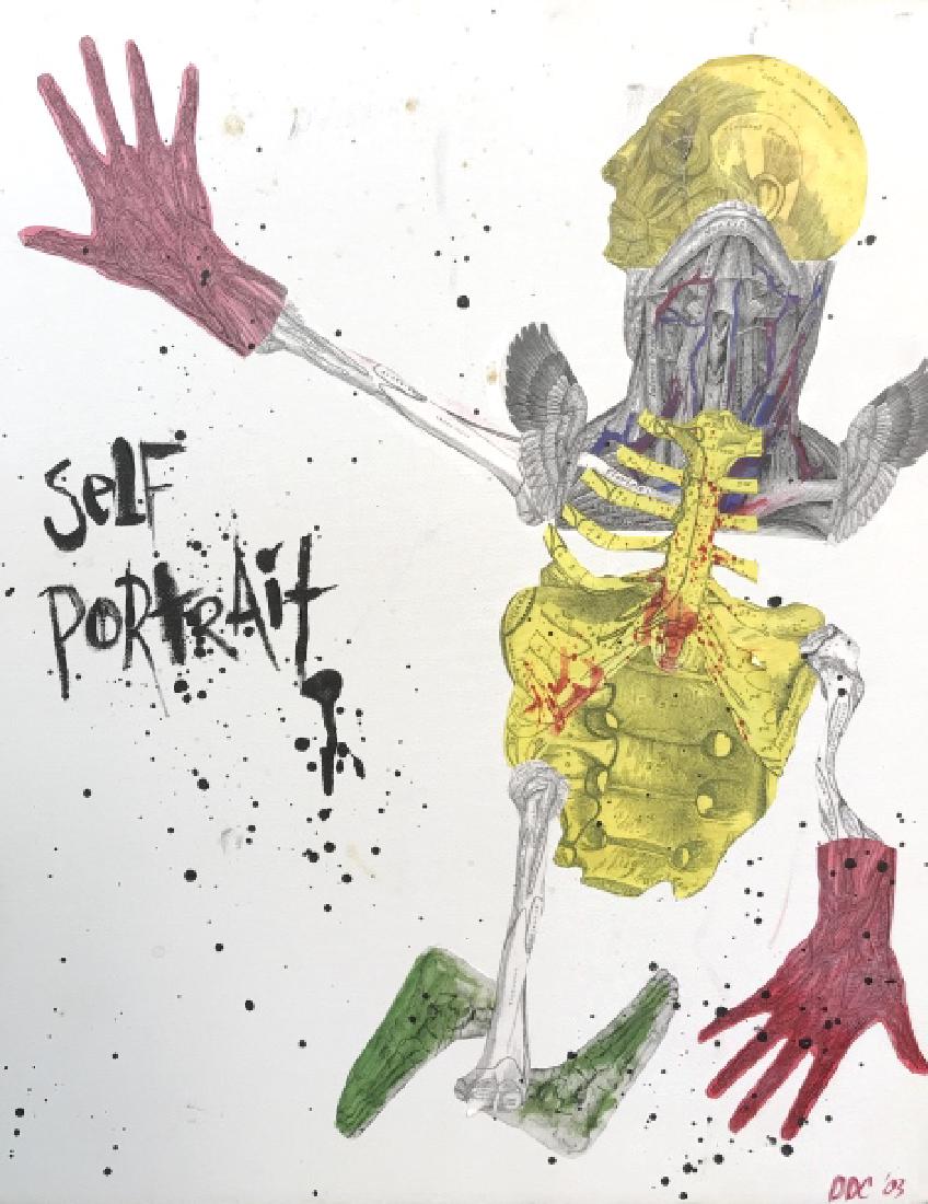 Signed Mixed Media Self Portrait, DDC 03 (1 of 9)