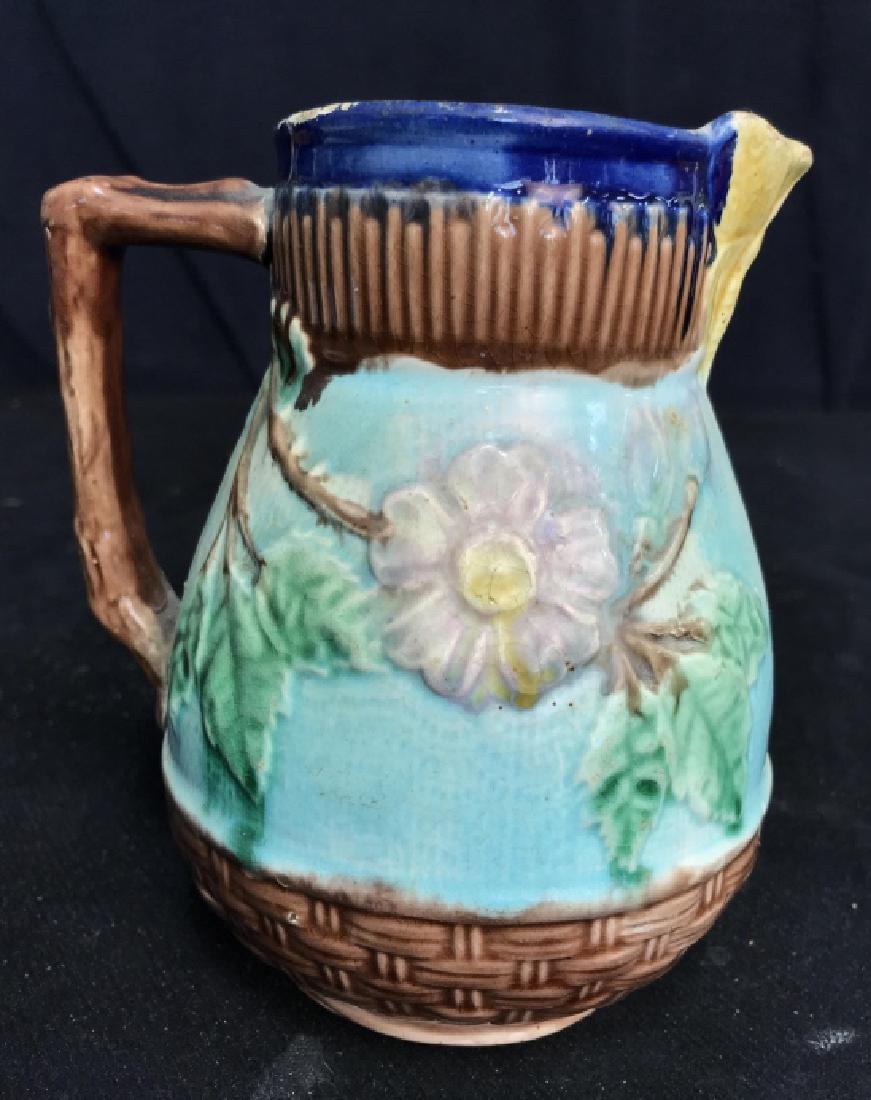 Early Majolica Collectible Ceramic Pitcher (1 of 12)