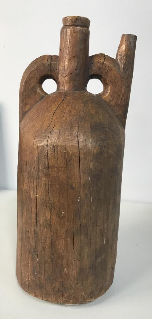 Carved Wood Jug Decorative Accessory (1 of 7)