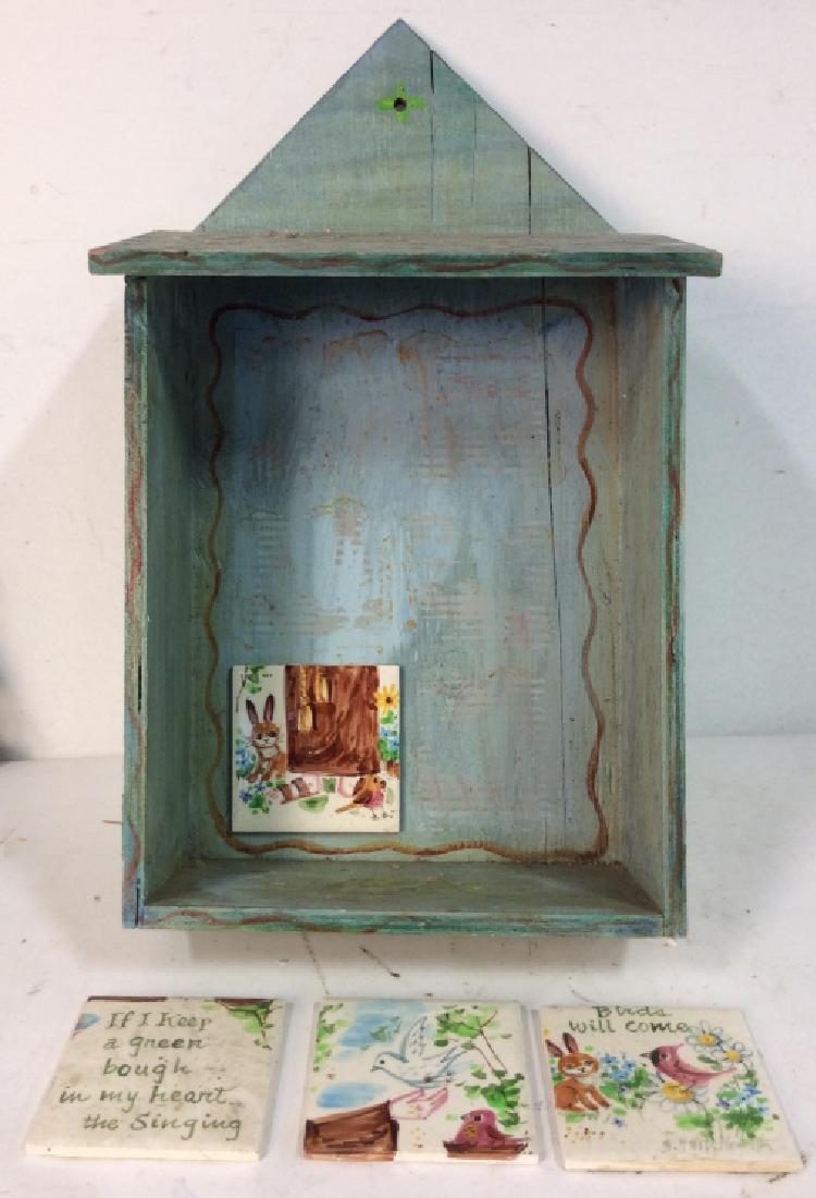 Vintage Wooden Wall Mount Cubby (1 of 7)