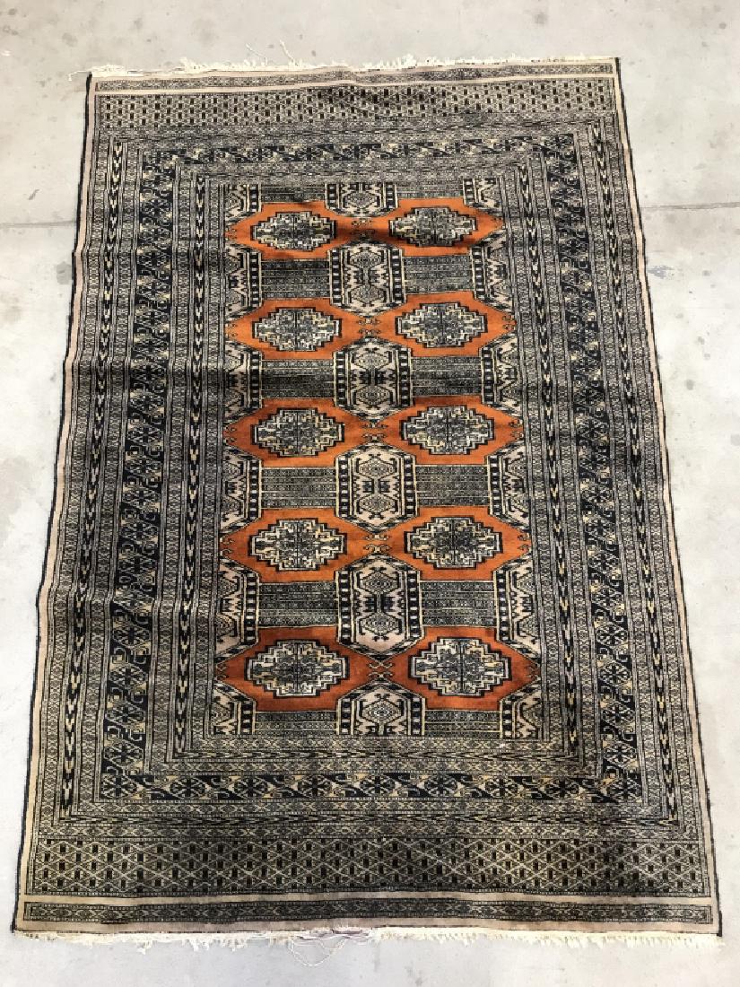Handmade Geometrically Detailed Fringed Rug (1 of 8)