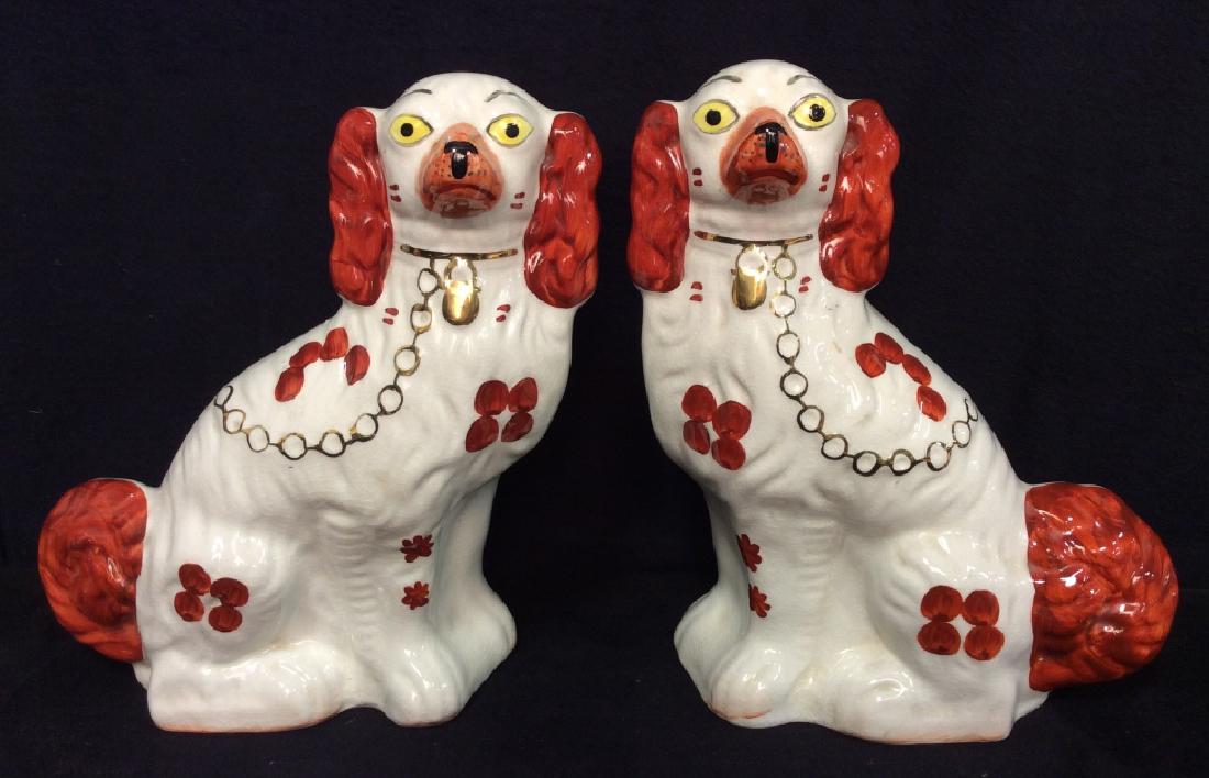 Pair Staffordshire Spaniel Dogs (1 of 9)