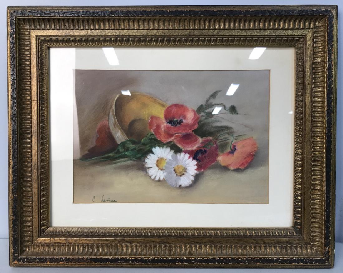 Signed Framed Floral Artwork (1 of 6)