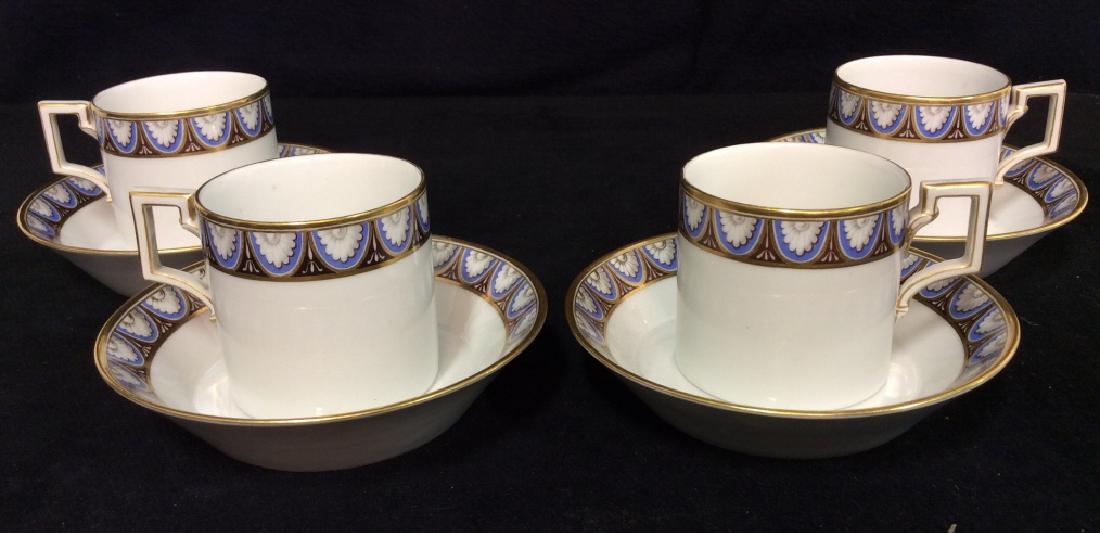 Lot 8 KPM Teacups & Saucers (1 of 8)