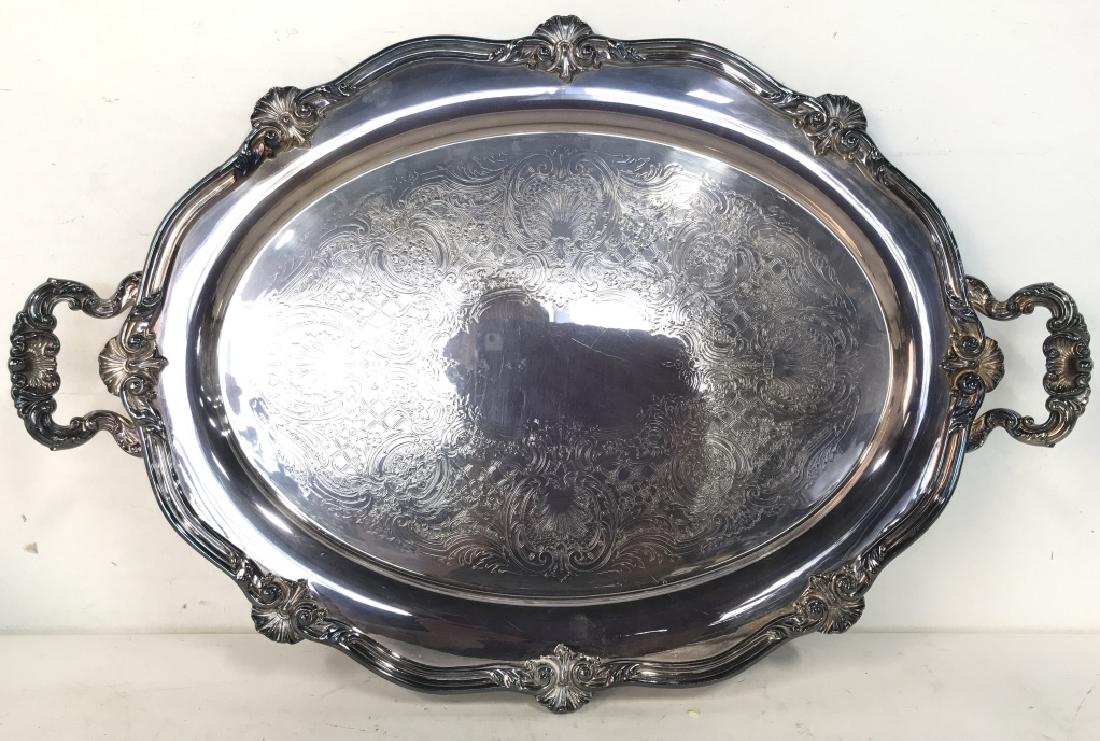 REED & BARTON Silver Plated Serving Tray (1 of 8)