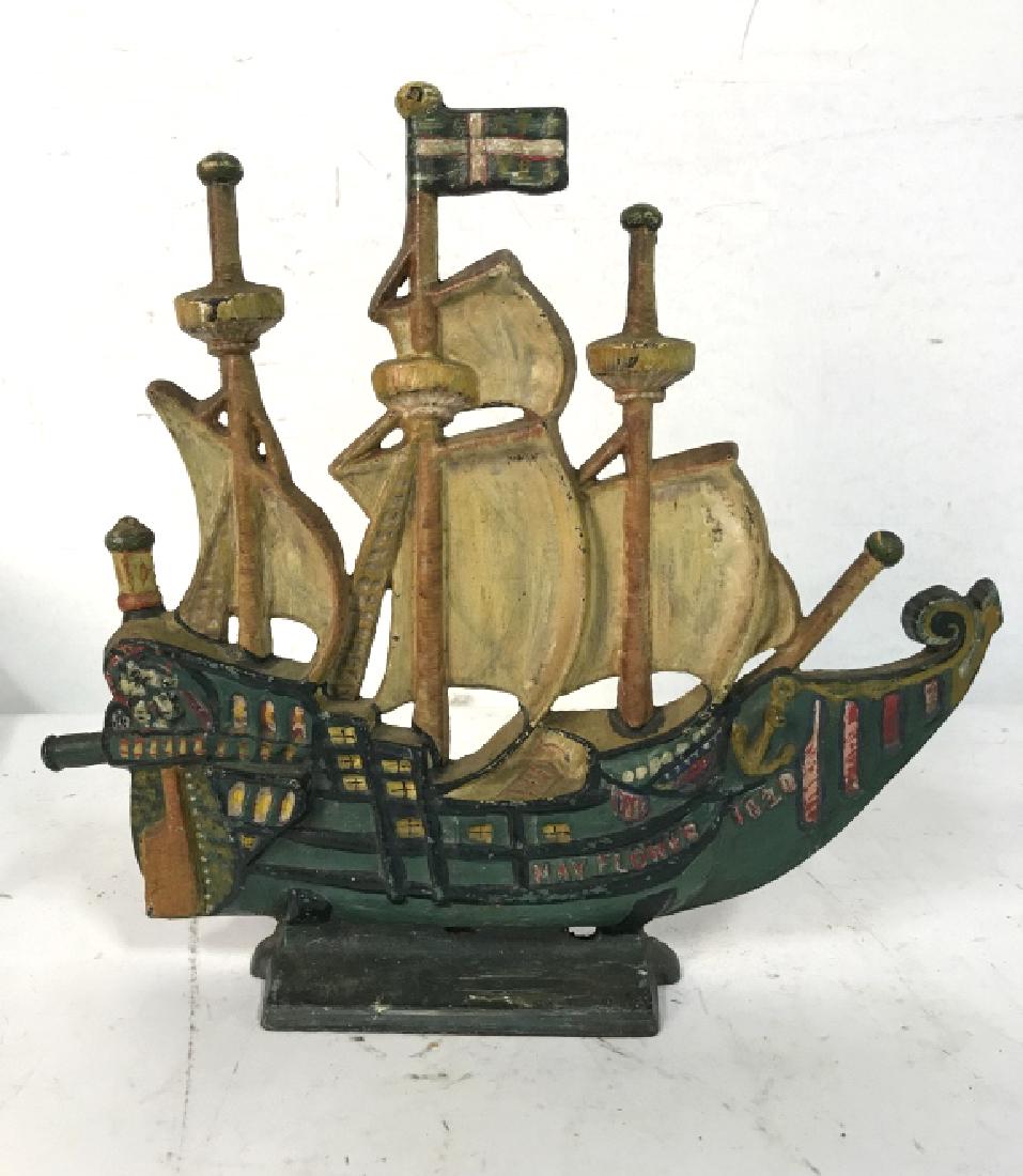 ATLANTA CO Cast Iron Ship Doorstop (1 of 8)