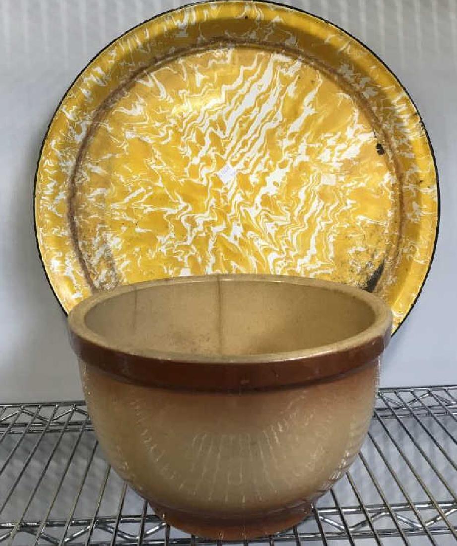 Collectible Splasterware Platter and Ceramic Bowl (1 of 5)