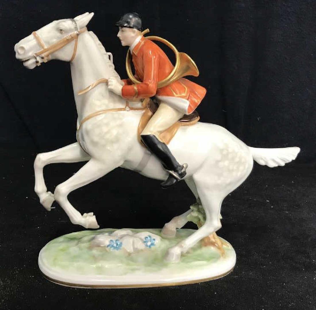 Rosenthal Porcelain Hunter on Horse Figural (1 of 9)
