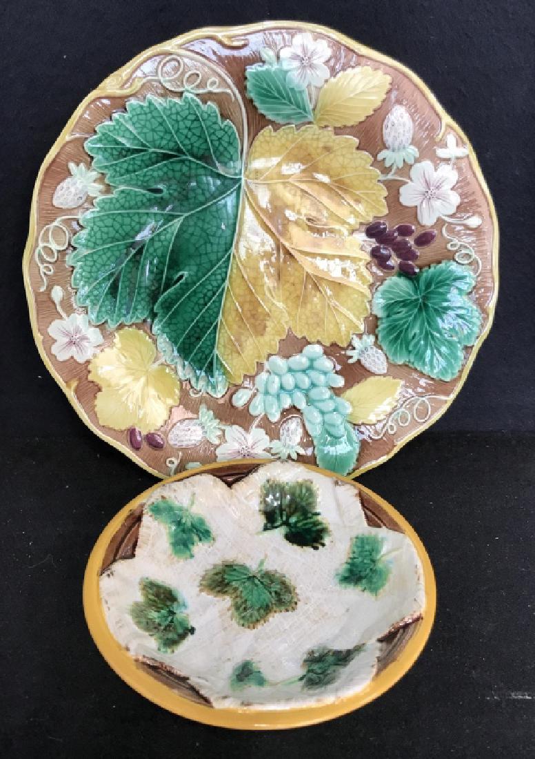 Two Majolica Ceramic Plates (1 of 10)