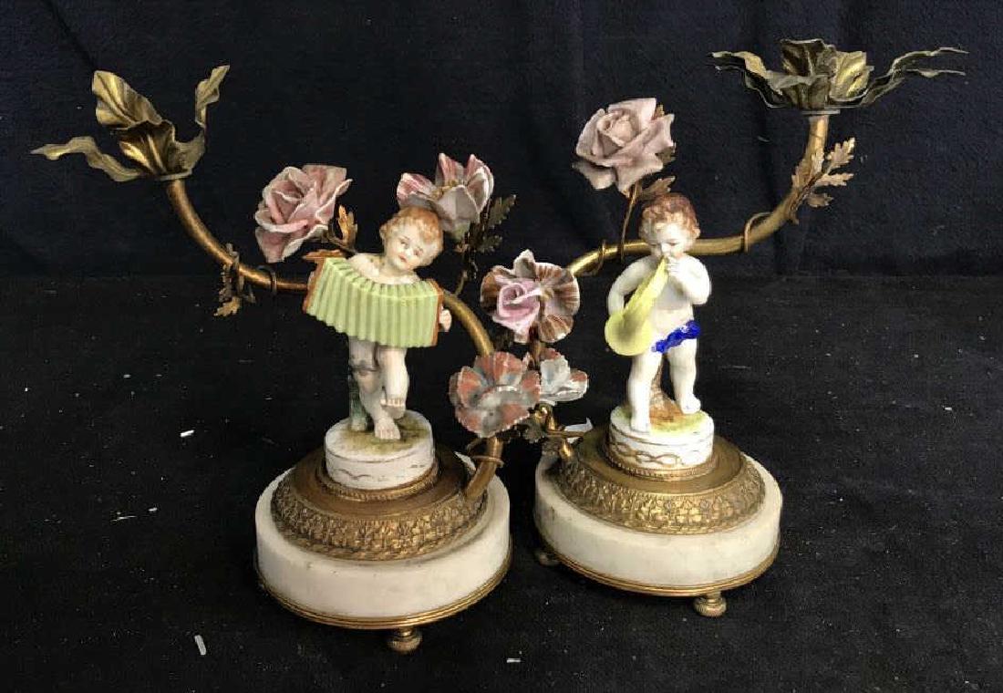 Pair Porcelain Gilded Metal Lamps (1 of 11)