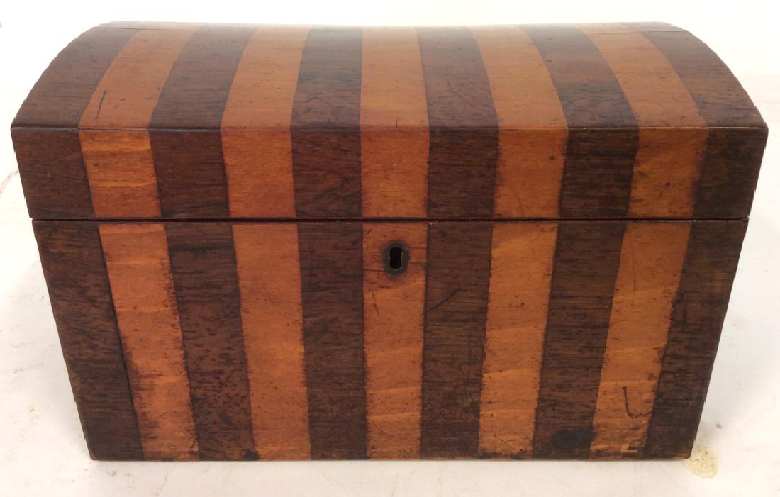 Parquetry Inlaid Wood Humidor (1 of 8)