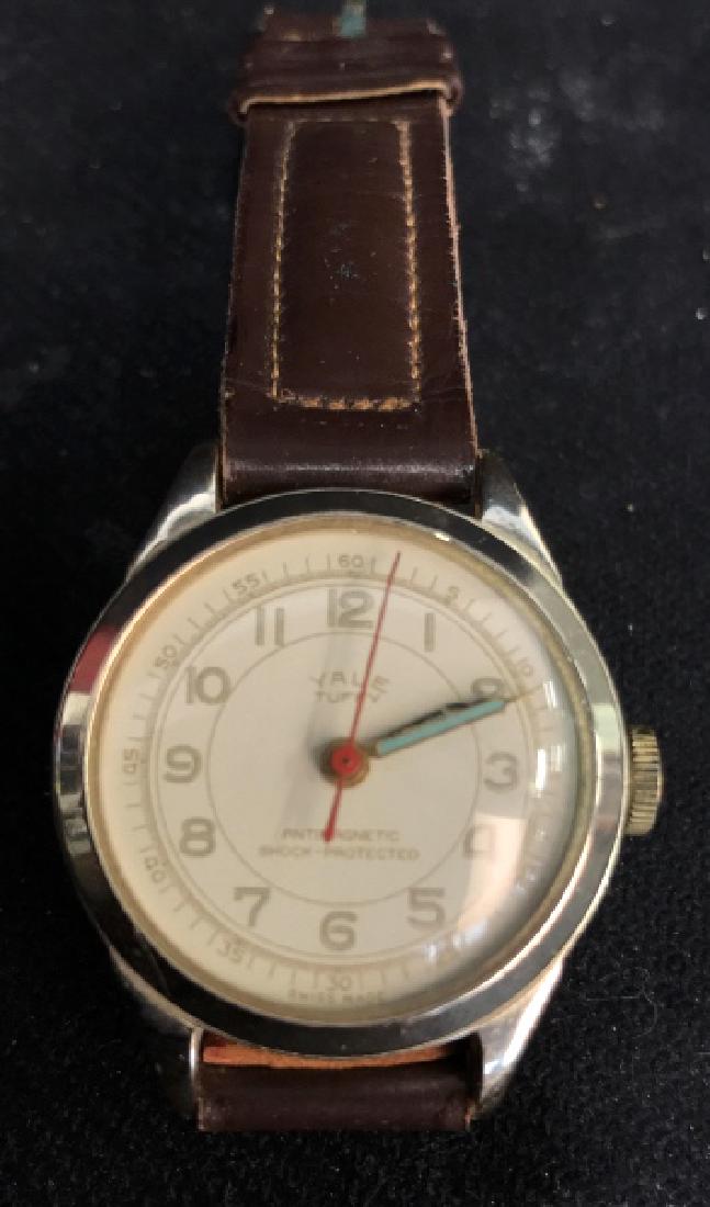Vintage Wrist Watch Yale Tuffy: Marked for Yale Tuffy and anti magnetic shock resistant, length app 8.5 inches, face diameter app 1.5 inches, vintage watch, circa 1960. Fashion accessory, wristwatch.