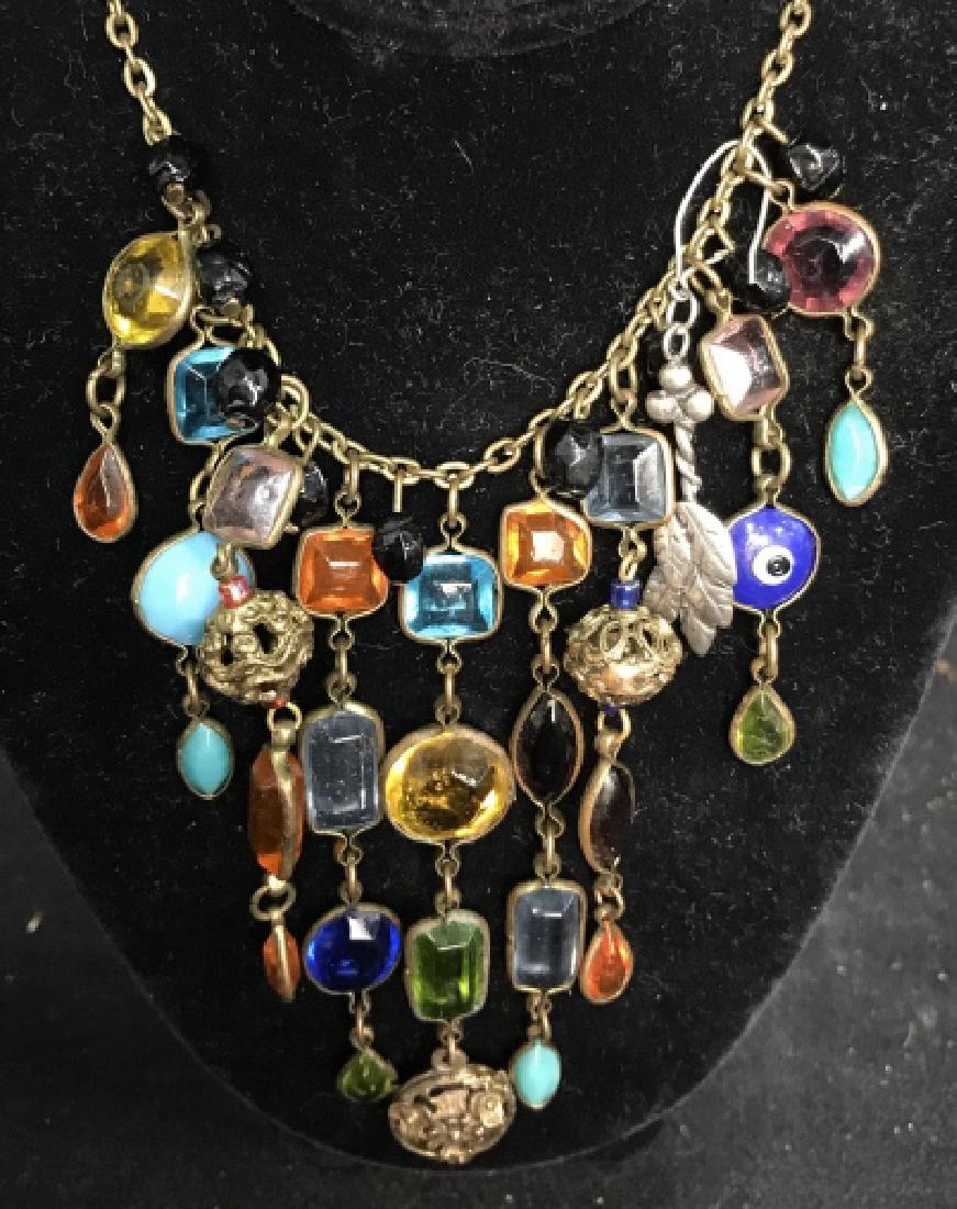 Vintage Drop Stone Bead Necklace (1 of 6)