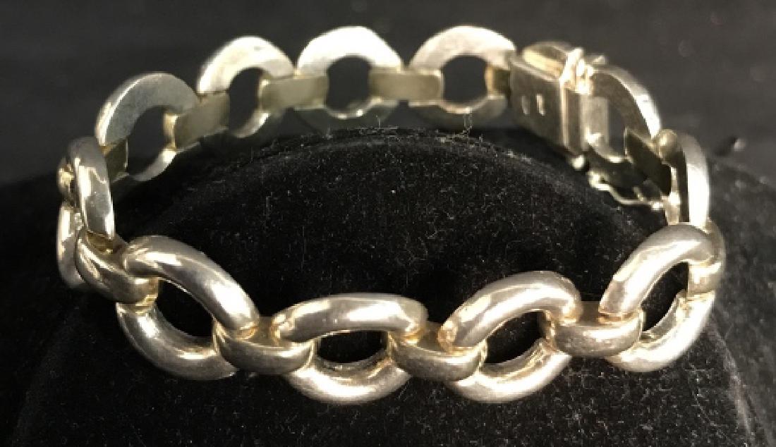Vintage Sterling Silver Link Bracelet, Italy (1 of 9)