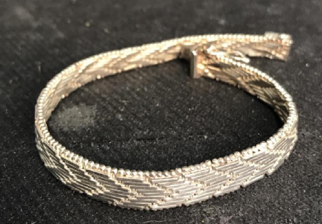 Vintage Sterling Silver Chevron Chain Bracelet (1 of 7)