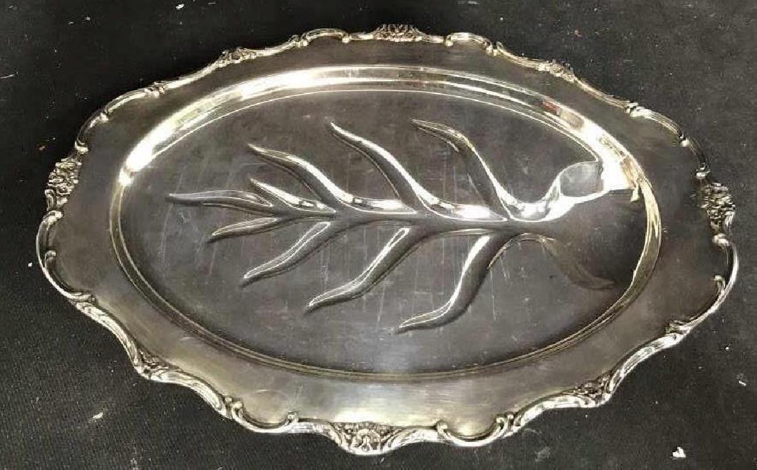 Silver Plate Footed Serving Tray (1 of 8)